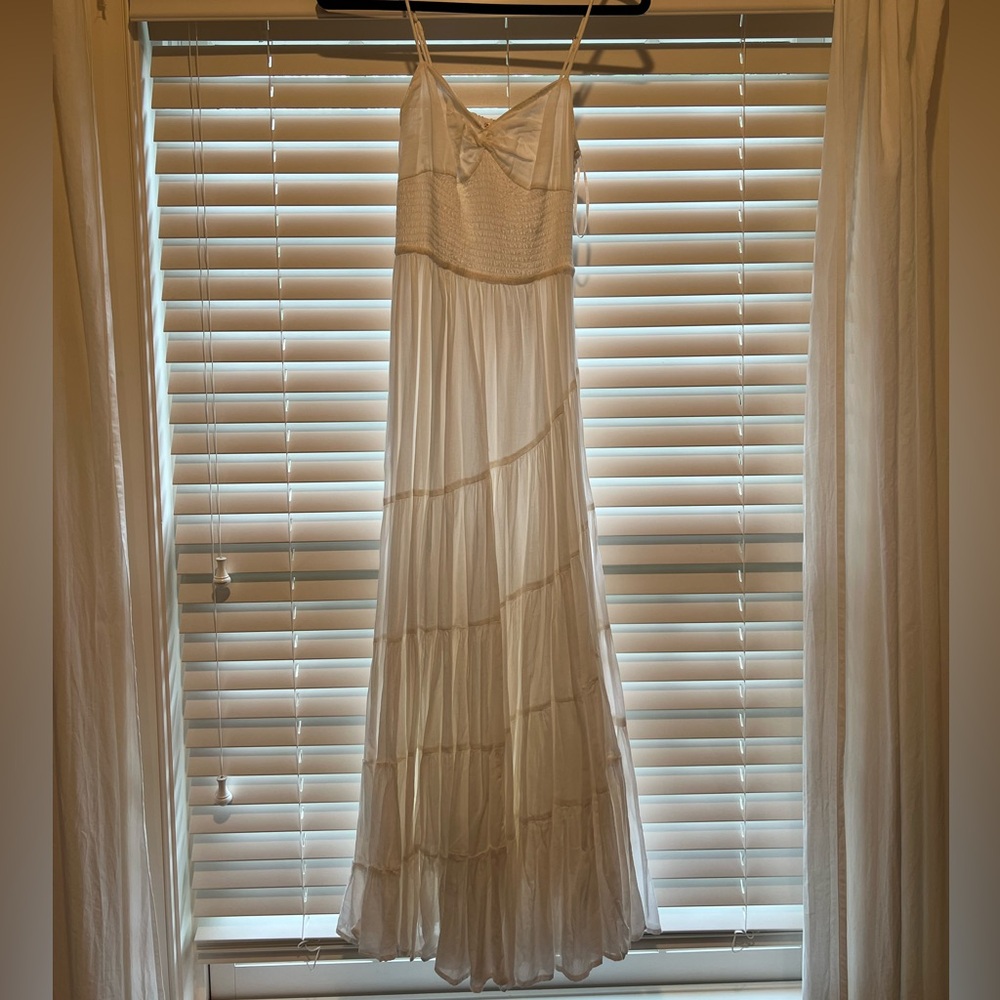 Free People white maxi dress